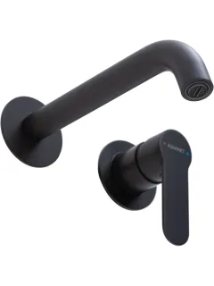 Встраиваемый смеситель для раковины Aquanet Passion AF300-12B 336185 чёрный матовый